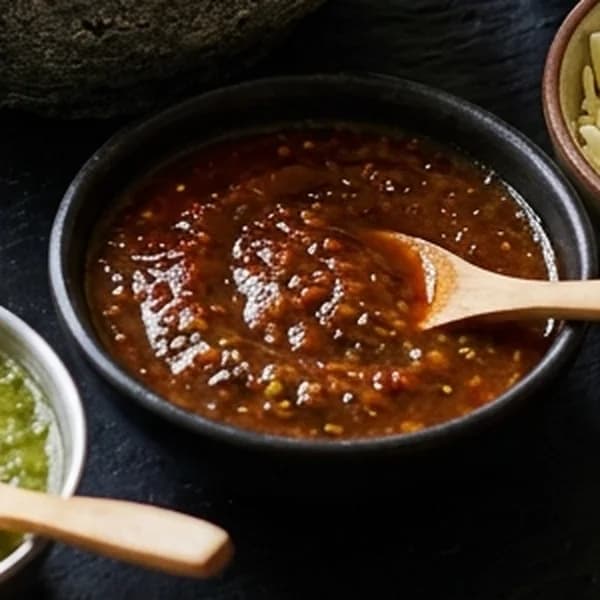 Chipotle Tomatillo-Red Chili Salsa (2 fl oz) – menu photo